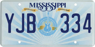 MS license plate YJB334