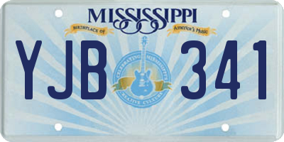 MS license plate YJB341