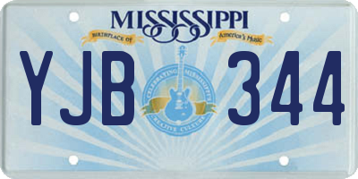 MS license plate YJB344