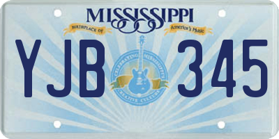 MS license plate YJB345