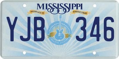 MS license plate YJB346