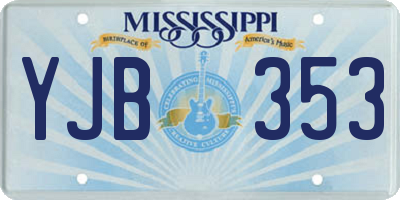 MS license plate YJB353