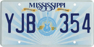 MS license plate YJB354