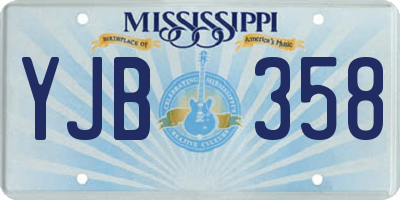 MS license plate YJB358
