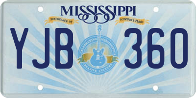 MS license plate YJB360