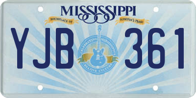 MS license plate YJB361