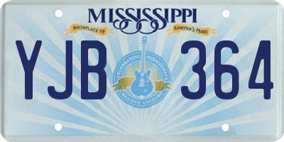 MS license plate YJB364