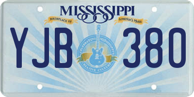 MS license plate YJB380