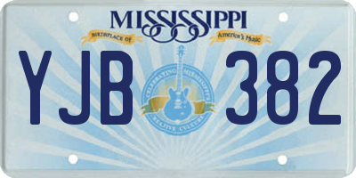 MS license plate YJB382