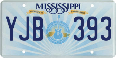MS license plate YJB393