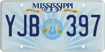 MS license plate YJB397