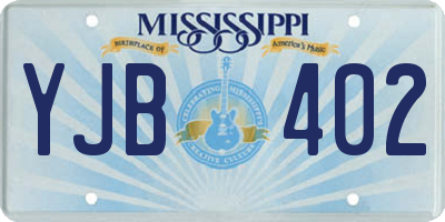 MS license plate YJB402