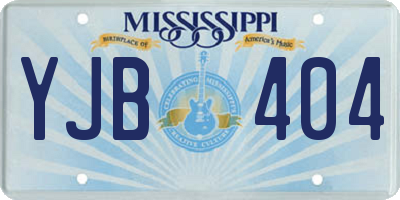 MS license plate YJB404