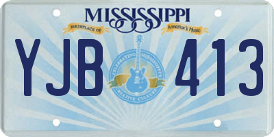 MS license plate YJB413