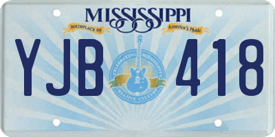 MS license plate YJB418