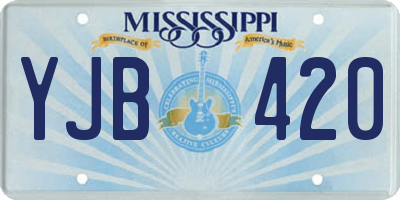MS license plate YJB420
