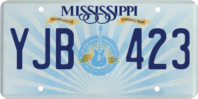 MS license plate YJB423