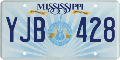 MS license plate YJB428