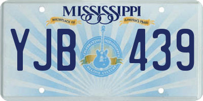 MS license plate YJB439