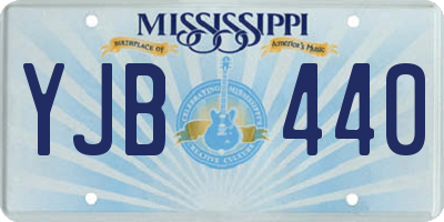 MS license plate YJB440