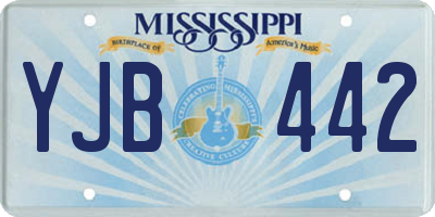 MS license plate YJB442