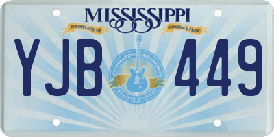 MS license plate YJB449