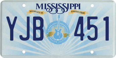 MS license plate YJB451