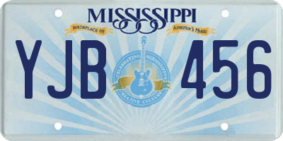 MS license plate YJB456