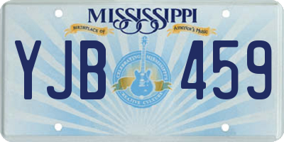 MS license plate YJB459