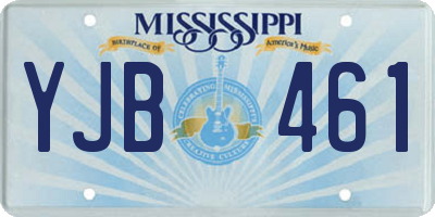 MS license plate YJB461