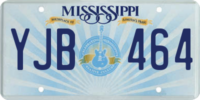 MS license plate YJB464