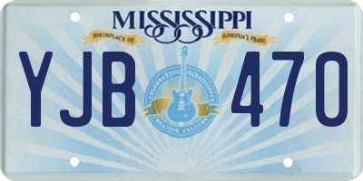 MS license plate YJB470