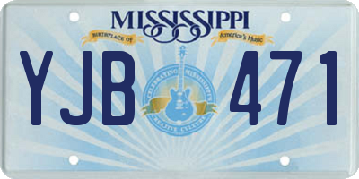 MS license plate YJB471