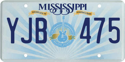 MS license plate YJB475