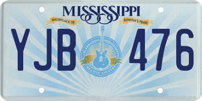 MS license plate YJB476