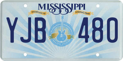 MS license plate YJB480