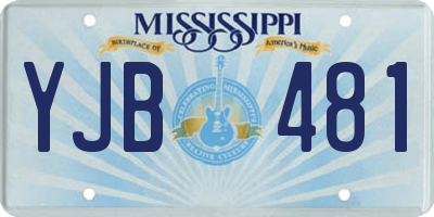 MS license plate YJB481