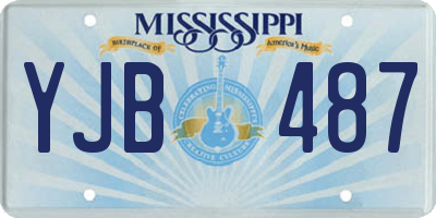 MS license plate YJB487