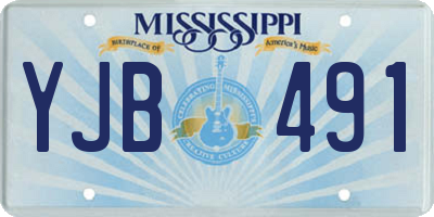 MS license plate YJB491