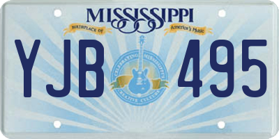 MS license plate YJB495