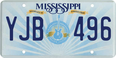 MS license plate YJB496