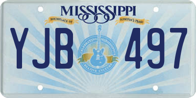 MS license plate YJB497