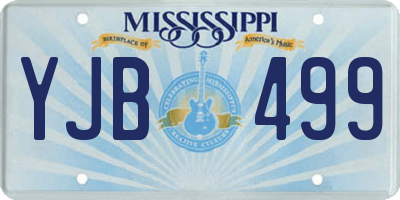 MS license plate YJB499