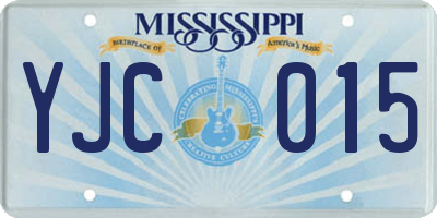 MS license plate YJC015