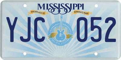 MS license plate YJC052