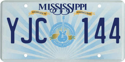 MS license plate YJC144