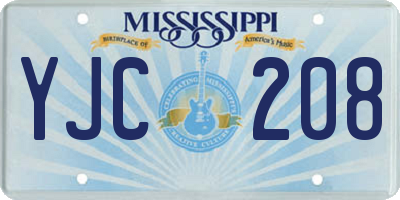 MS license plate YJC208