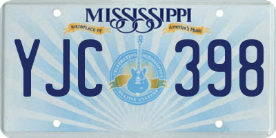 MS license plate YJC398