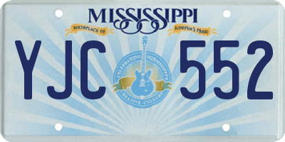 MS license plate YJC552