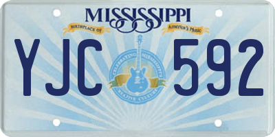 MS license plate YJC592